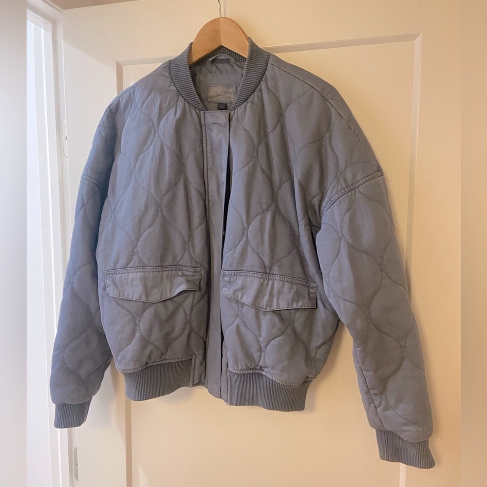 Quilted 💙 Jacket Coat Blue Medium by Universal Thread